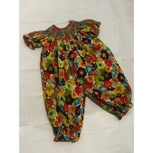 Delaney Colorful One-Piece Romper | Size 24M | Excellent Condition- smocked